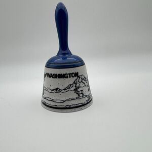 Vintage Washington State Souvenir Bell Smith Western Ceramic Elk Eagle Japan